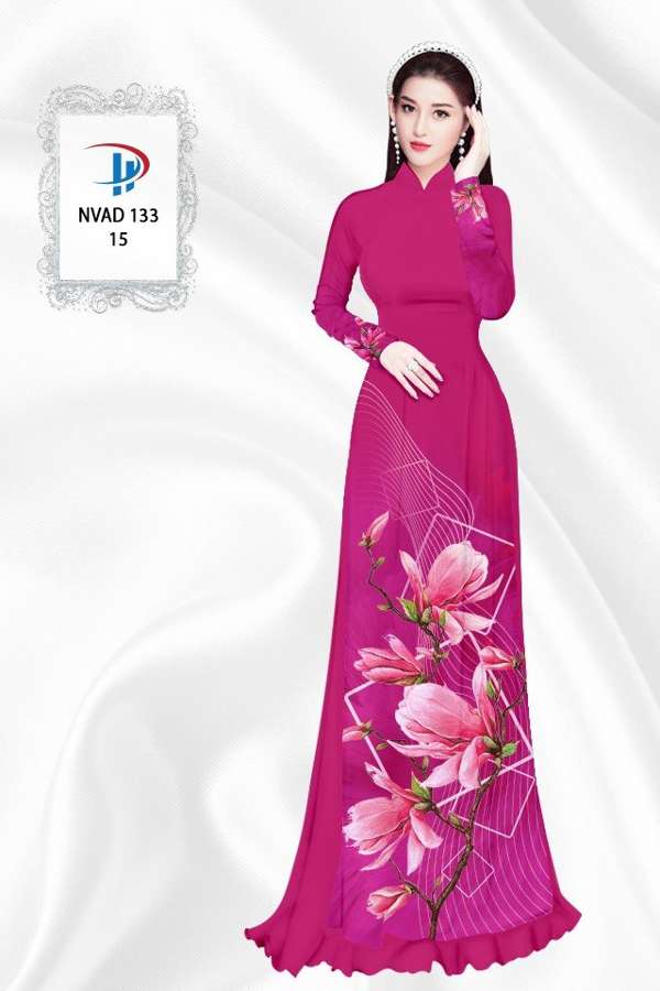 Vải Áo Dài Hoa In 3D AD NVAD133 52